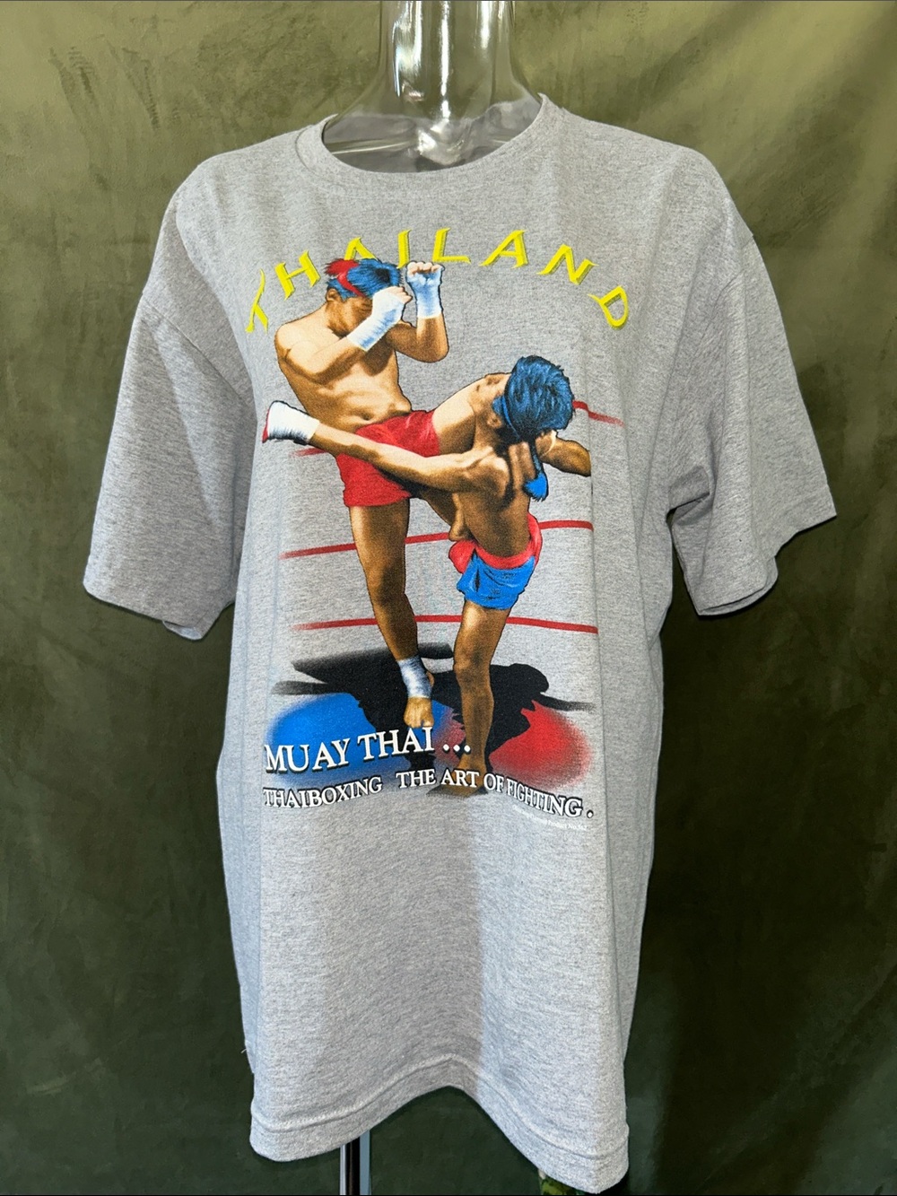 Thailand Muay Thai Graphic Tee - Gray